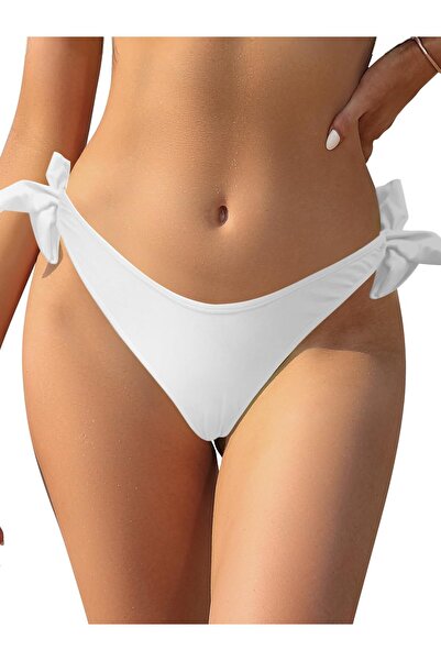 OEM SHEKINI Slip de baie - Tanga Brazilian - mărime S - Alb - Talie joasă reg...