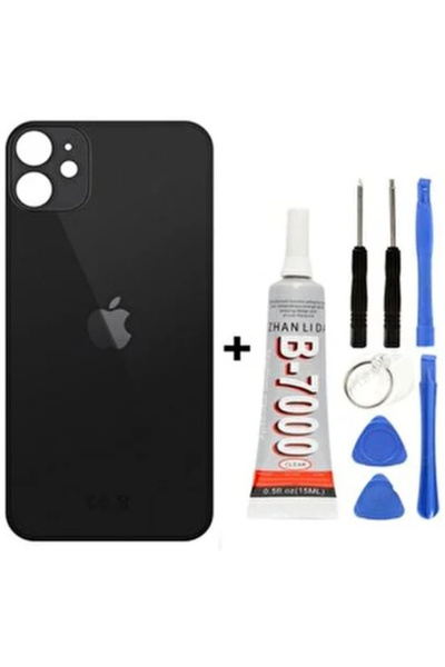 Yedcom Iphone 11 Siyah Arka Cam Kapak Arka Pil Kapağı
