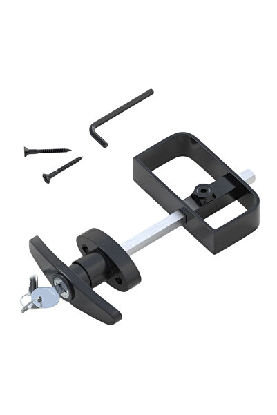 OEM Skysen Încuietoare T-Handle 14 cm, Oțel Negru, Set Chei Magazie Grădină P...