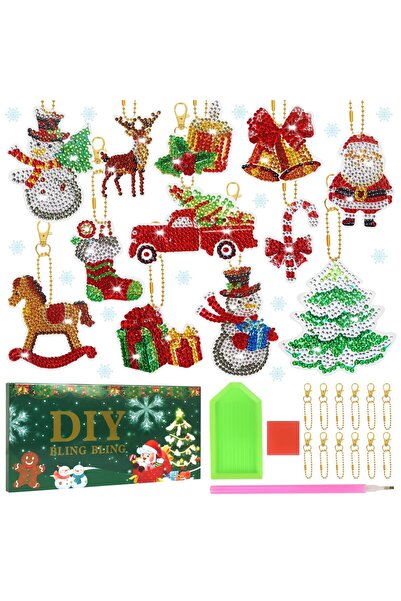 OEM DIY Set de Creație Ornamente - Diamond Painting - mărime 12 buc - Multico...