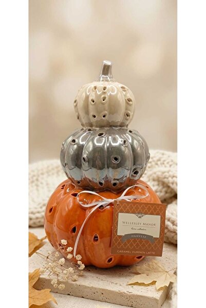 MyBalliStore Wellesley Manor Caramel Pumpkin Latte Kokulu Dekoratif Seramik B...