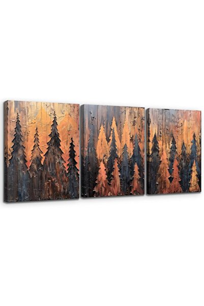 OEM Set 3 Tablouri Canvas 50x70 cm - Natură Abstractă HD