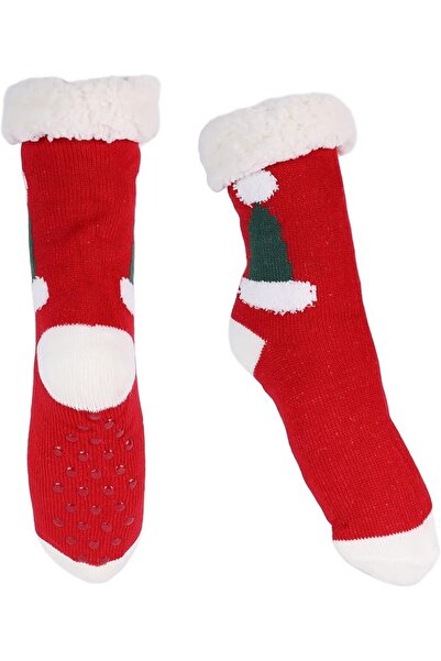 OEM Șosete Damă Călduroase - Iarnă - mărime Universală - Roșu - Papuci Casă c...