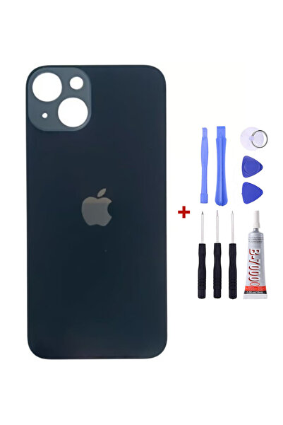 Yedcom Iphone 13 Siyah Arka Cam Kapak Arka Pil Kapağı