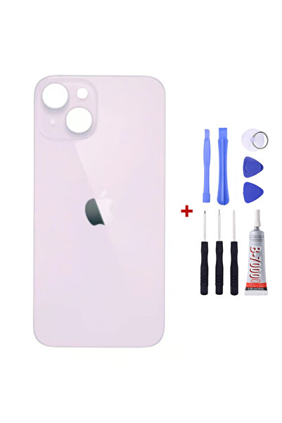 Yedcom Iphone 13 MİNİ Pembe Arka Cam Kapak Arka Pil Kapağı