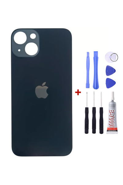 Yedcom Iphone 13 MİNİ Siyah Arka Cam Kapak Arka Pil Kapağı