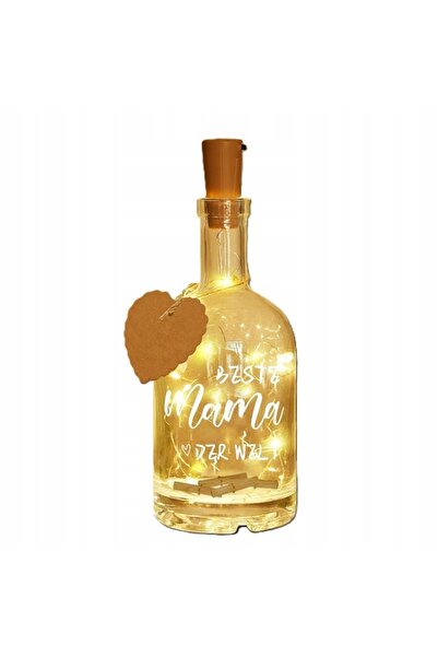 OEM HomeDecor Sticlă Decorativă LED Cadou Mamă, 750ml, Ornament Luminos Sufra...