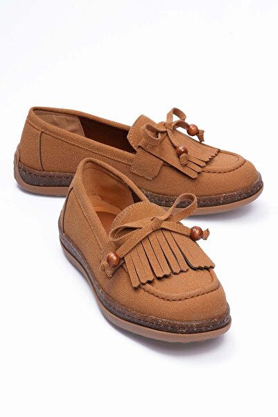 Mubiano Femei piele întoarsă loafers Detaliu cu ciucuri și mărgele Casual bal...