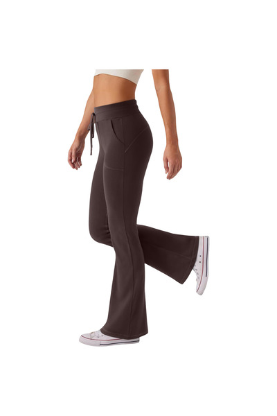 OEM Colanți Damă Tip Clopot - Flare - mărime L - Maro - Pantaloni Yoga Talie ...