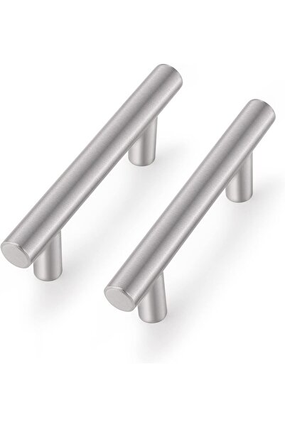 OEM Set Mânere Sertar - T Euro - mărime 10.2 cm - Nichel Satinat - Accesorii ...