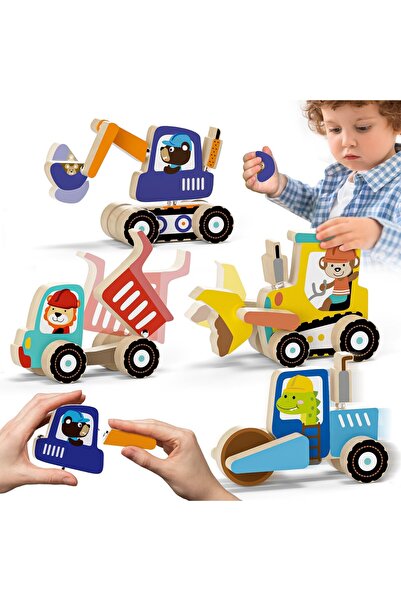 OEM Montessori Jucărie Educațională - Blocuri Magnetice - mărime 3 ani+ - Mul...