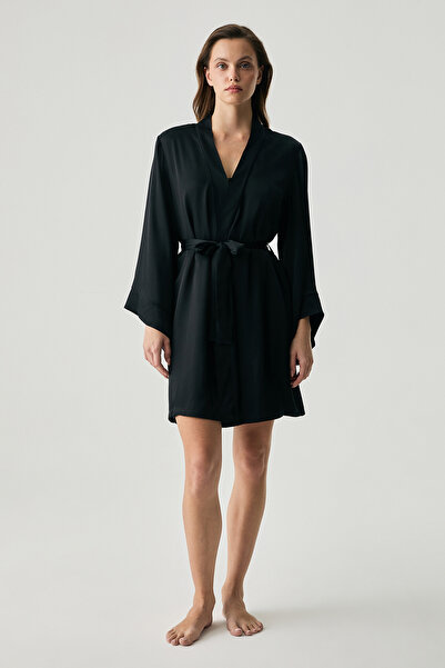 Penyemood viscoză halat kimono din satin texturat