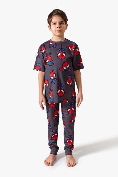 ANKANOVA Boy's Cotton Piece Character Printed Short-Sleeved Pajama Set