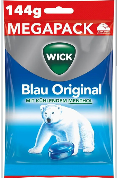 WICK Blau Original Mit Külhendem Menthol Mega Pack Şekeler 144g ( Almanya )