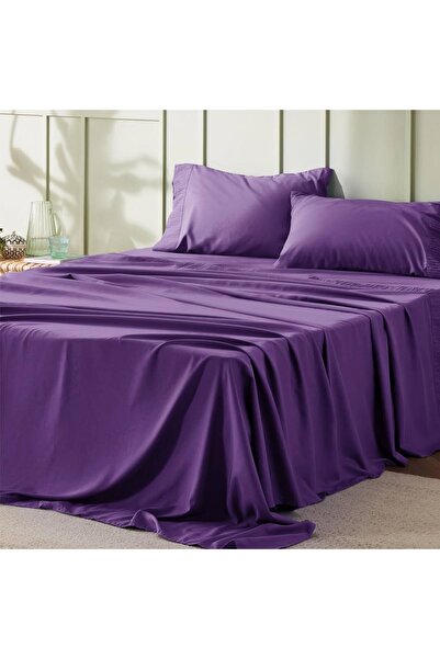 Kotonia Home bed sheet, 100% cotton, ranforce solid color, 150x240 cm, purple