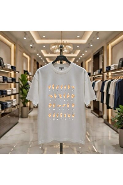 playwear Μπλουζάκι με στάμπα αλφάβητου, 100% βαμβακερό, oversized, χαλαρή εφα...