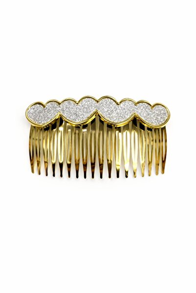 Vipfoni Heart Comb Bun Hairpin Bridal Hair Design Accessory 2 Pieces