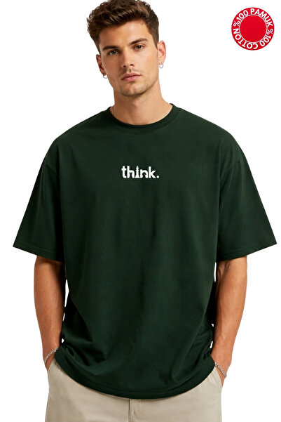 DUBU BUTİK ΜΠΛΟΥΖΑΚΙ THİNK BASKILI NEFTI OVERSIZE - 100% ΒΑΜΒΑΚΙ