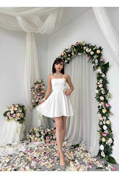 EtikaOnline Miss lady Askılı Mini Atlas Elbise