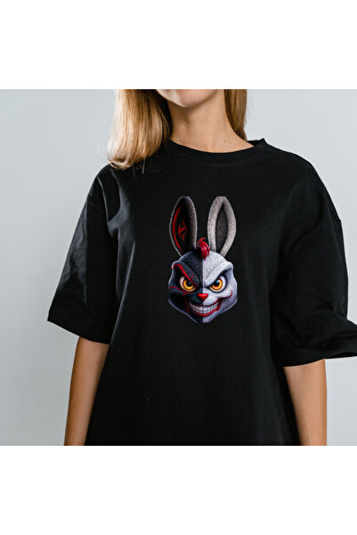 TİMİSİVA Tricou unisex supradimensionat ARTISTIC cu imprimeu guler rotund cu ...