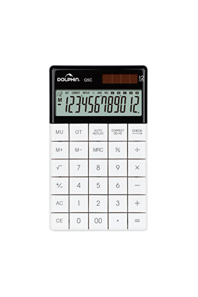 Dolphin Q5C Check & Correct Calculator, Flat Button, 12-Digit Dual Power with...