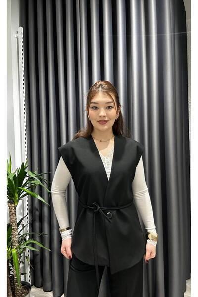 IŞILDA FASHION Belden Tie-Detail Stylish Vest