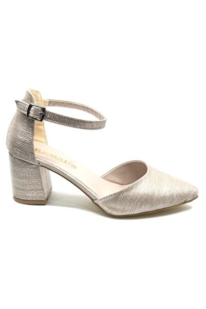 KCMN İremsu Çupra Satin Detailed 5 cm Heeled Stiletto Women's t Heeled Shoes ...