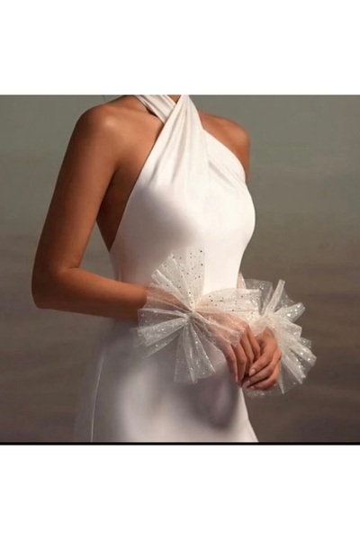 quella atelier Glittery Tulle Gelin Bride Arm Accessory