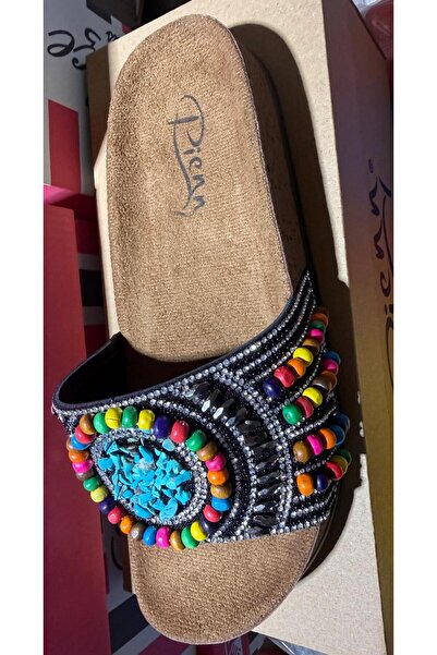 PLN SHOES Pien Pedli Anatomical Comfortable Stone Shoes Beaded Women's Slipper