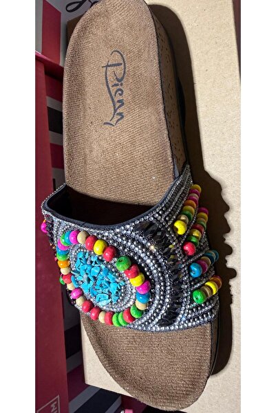 PLN SHOES Pien Pedli Anatomical Comfortable Stone Shoes Beaded Women's Slipper