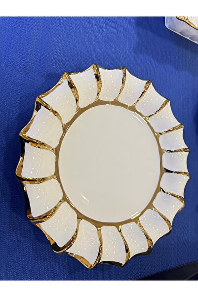 hediye Esterhomedecor Round Presentation Plate 28cm Rosey202 Single Piece