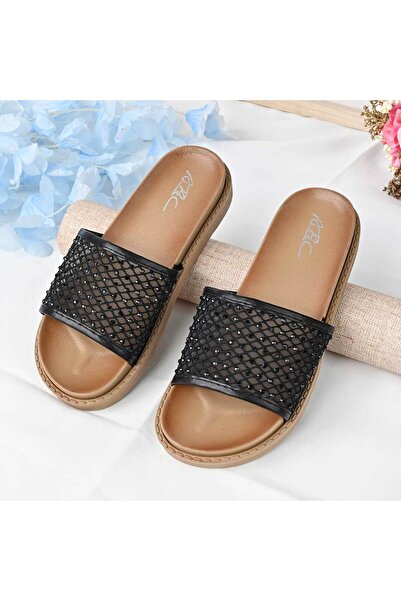 Tmall Women's Casual Slippers, With Rhinestones, PD1094, Black