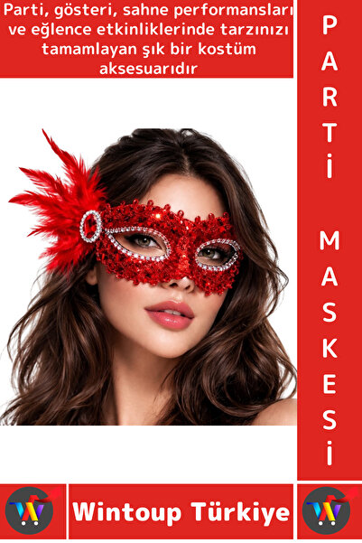 Wintoup #PartiMaskesi Luxery Estetik Kostüm Davet Yılbaşı Cosplay Balo Şık Ta...