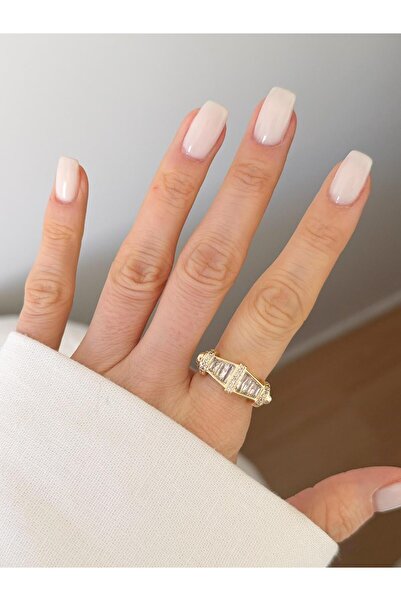 Venus Design Steel Thick Stone Ring (Adjustable)