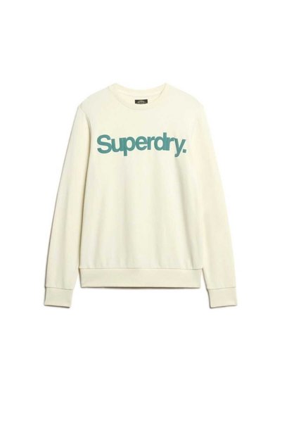 SUPERDRY Hanorac pentru barbati, logo frontal, bumbac, regular fit, casual, Oyster Cream, XL