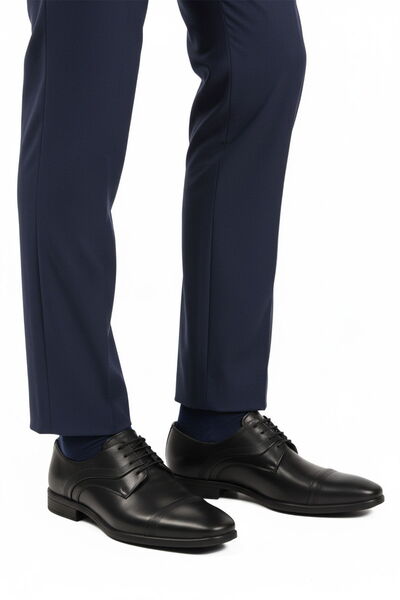 Aspor Black Genuine Leather Lace-Up Men's Classic Shoes
