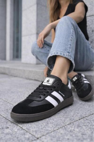 inanayakkabı Negru Alb Femei sneakerși N-3275