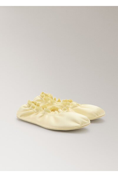 MANGO Woman Elastik bantlı saten babet