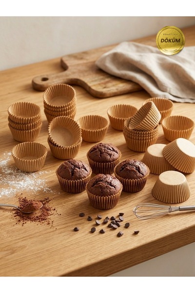 CHEFTİME Premium Kraft Kağıt Kek Kapsülü 100 Adet