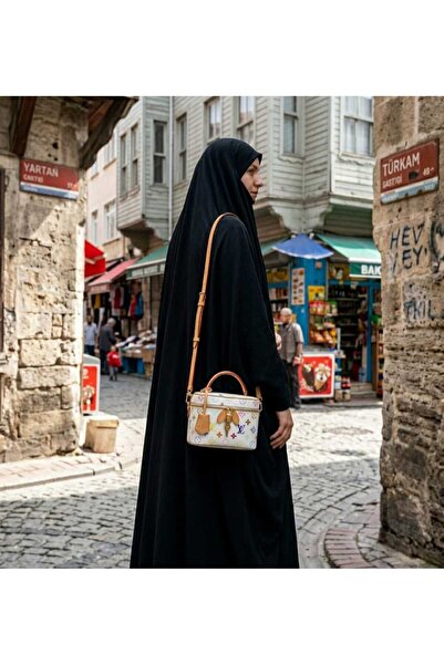 white stars Women's Lv Pattern Modern Arm and Makeup Bag Bag