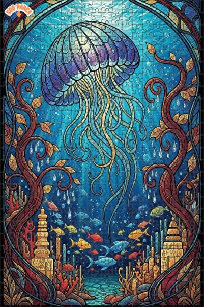 Esranın Dünyası لغز خشبي مكون من مزدوج الطبقات إطارًا مستوحى من فن الدلافين ا...