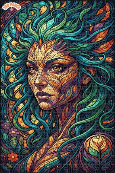 Esranın Dünyası لغز خشبي بمظهر فسيفسائي ملون من ماستر ناتشر ميستري، 250 قطعة،...