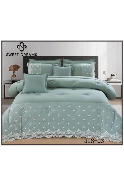 Sweet Dreams Decoration Plain Lace bedspread, double size, 8 pieces