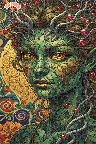 Esranın Dünyası Oil Painting-Looking Art Puzzle with Mother Nature Figure 150...