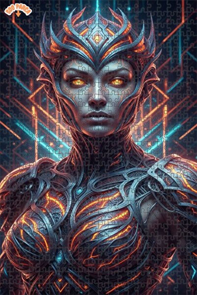 Esranın Dünyası لوحة زيتية لملكة المحاربين السيبيريين، لغز خشبي مكون من مزدوج...