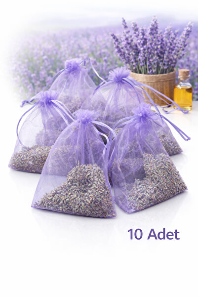 MirCotton Doğal Lavanta Kokulu Organze Kese 10 Adet Dolap ve Oda Kokusu