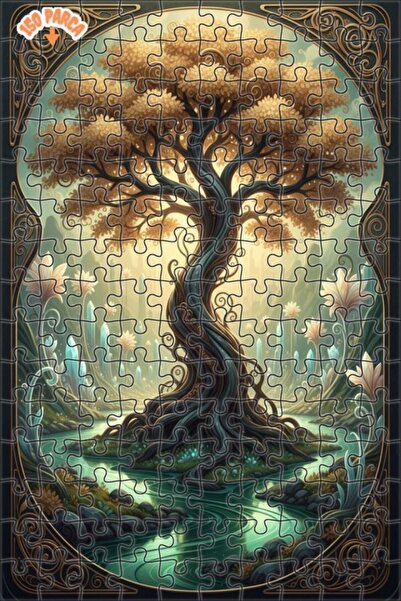 Esranın Dünyası Magical Tree of Life Art Double-Layer Framed Wooden Puzzle 15...