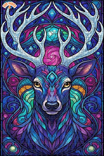 Esranın Dünyası لغز خشبي فني مكون من مزدوج الطبقات إطارًا بتصميم فسيفساء الغز...