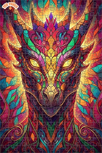 Esranın Dünyası لغز فني خشبي من موزايك دراجون آرت مزدوج الطبقات قطعة مقاس 30x30