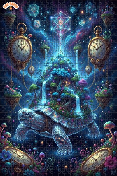 Esranın Dünyası Big World Turtle and the Magic Forest of Time Double-Layer Fr...